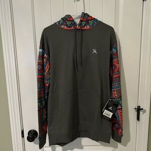 Hooey Charcoal Hoodie with Vibrant Accents